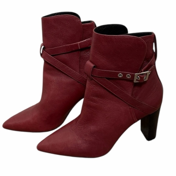 PAIGE Shoes - Paige Camille Boot Cabernet Leather Size 10 Wine Western Boho